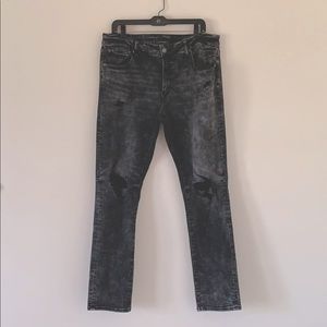American eagle mens jeans 36 x 32 distressed black